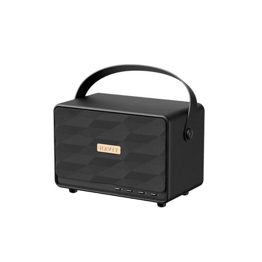 Caixas de Som Ativas Portáteis Havit SK907BT com Carregamento Sem Fio e Comunicação USB, Sistema de Áudio para Uso Externo