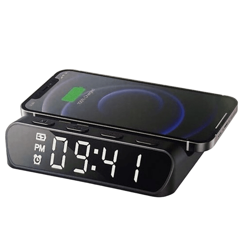 Carregador Qi 3-em-1 sem fio de 15W com alarme