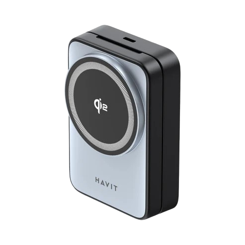 Havit - Estação de Carregamento Sem Fio 3in1 (W3103) - para Telefone/Fones de Ouvido/Relógio, 15W - Preto / Cinza