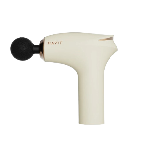Mini Pistola de Massagem Muscular HAVIT MG102 – Portátil, 6 Velocidades com 4 Cabeças Intercambiáveis