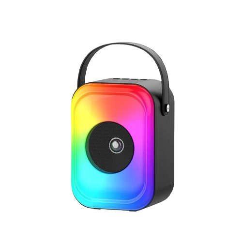 Coluna de Som Portátil Havit SQ128Bt para Festas em Casa, LED Sem Fio, 4 Polegadas, Alto-falante Bluetooth de Faixa Completa com Luzes Coloridas