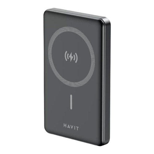 Power Bank Magnético Sem Fios HAVIT PB5203 PRETO 10000mAh Carregador Portátil GaN/Alum nio PD 20W Premium (Cópia) (Cópia)