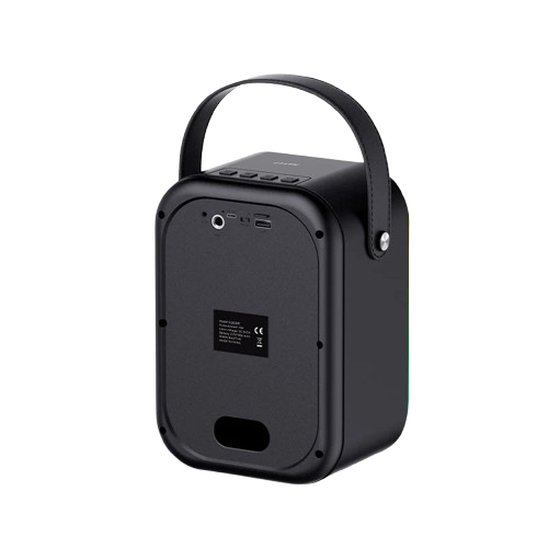 Coluna de Som Portátil Havit SQ128Bt para Festas em Casa, LED Sem Fio, 4 Polegadas, Alto-falante Bluetooth de Faixa Completa com Luzes Coloridas