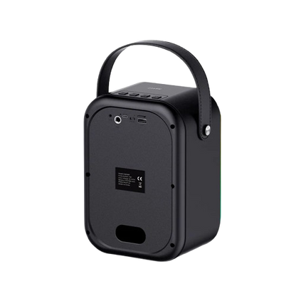 Coluna de Som Portátil Havit SQ128Bt para Festas em Casa, LED Sem Fio, 4 Polegadas, Alto-falante Bluetooth de Faixa Completa com Luzes Coloridas