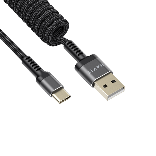 Cabo Espiral USB Tipo-C Havit HV-CB6252 2.4A 1.5m