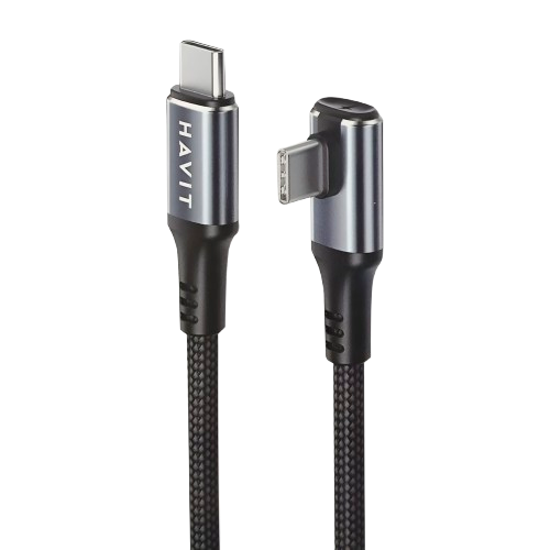Cabo Tipo-C para Tipo-C em Ângulo 90º HAVIT CB6314 PD 60W (3m)