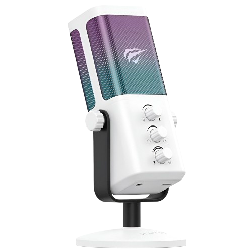 Microfone Havit GK65 GameNote RGB - Branco