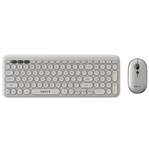 Combo Inalambrico de Teclado e Rato HAVIT KB254GCM Retro Estilo (2.4GHz)