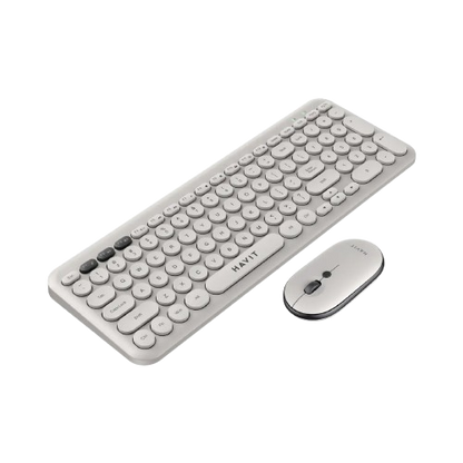 Combo Inalambrico de Teclado e Rato HAVIT KB254GCM Retro Estilo (2.4GHz)