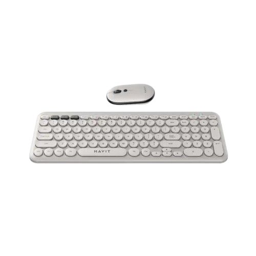 Combo Inalambrico de Teclado e Rato HAVIT KB254GCM Retro Estilo (2.4GHz)