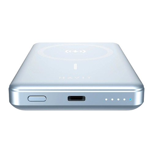 Power Bank Magnético Sem Fios HAVIT PB5203 10000mAh Carregador Portátil GaN/Alum nio PD 20W Premium