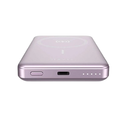 Power Bank Magnético Sem Fios HAVIT PB5203 10000mAh Carregador Portátil GaN/Alum nio PD 20W Premium