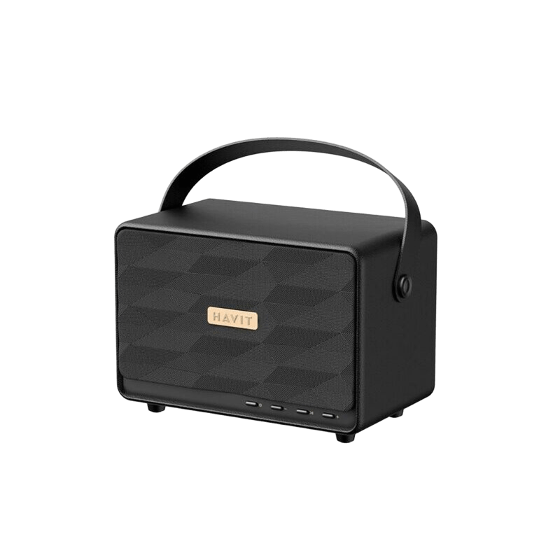 Coluna de Som Ativas Portáteis Havit SK907BT com Carregamento Sem Fio e Comunicação USB, Sistema de Áudio para Uso Externo
