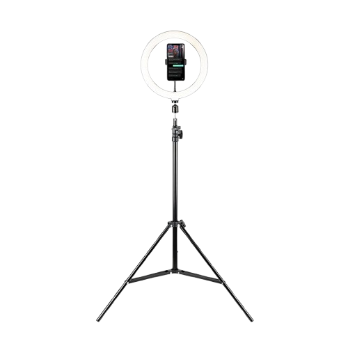 HAVIT Tripé e Bastão de Selfie HAVIT ST7026 – Com Ring Light RGB de 10" e Altura até 2.10m
