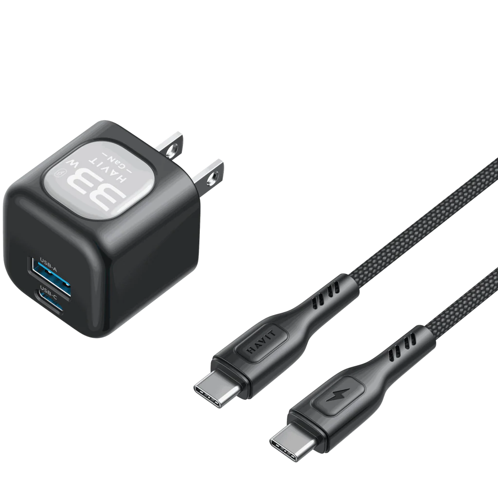 Carregador de Viagem HAVIT UC233 33W GaN
