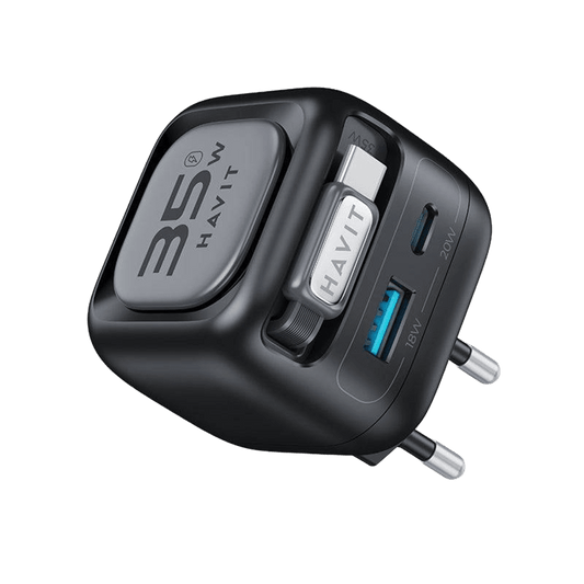 Carregador de Viagem HAVIT UC250 UC251 35W GaN Stretch