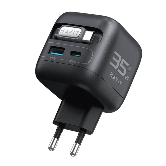 Carregador de Viagem HAVIT UC250 UC251 35W GaN Stretch