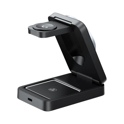 Havit - Estação de Carregamento Sem Fio 3in1 (W3103) - para Telefone/Fones de Ouvido/Relógio, 15W - Preto / Cinza