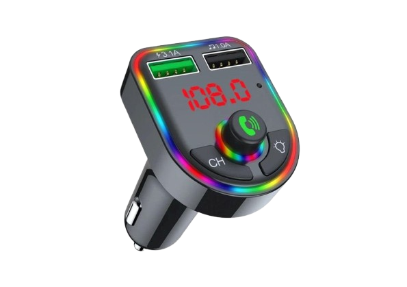 Transmissor FM Havit HV-FM811BT Car com iluminação RGB