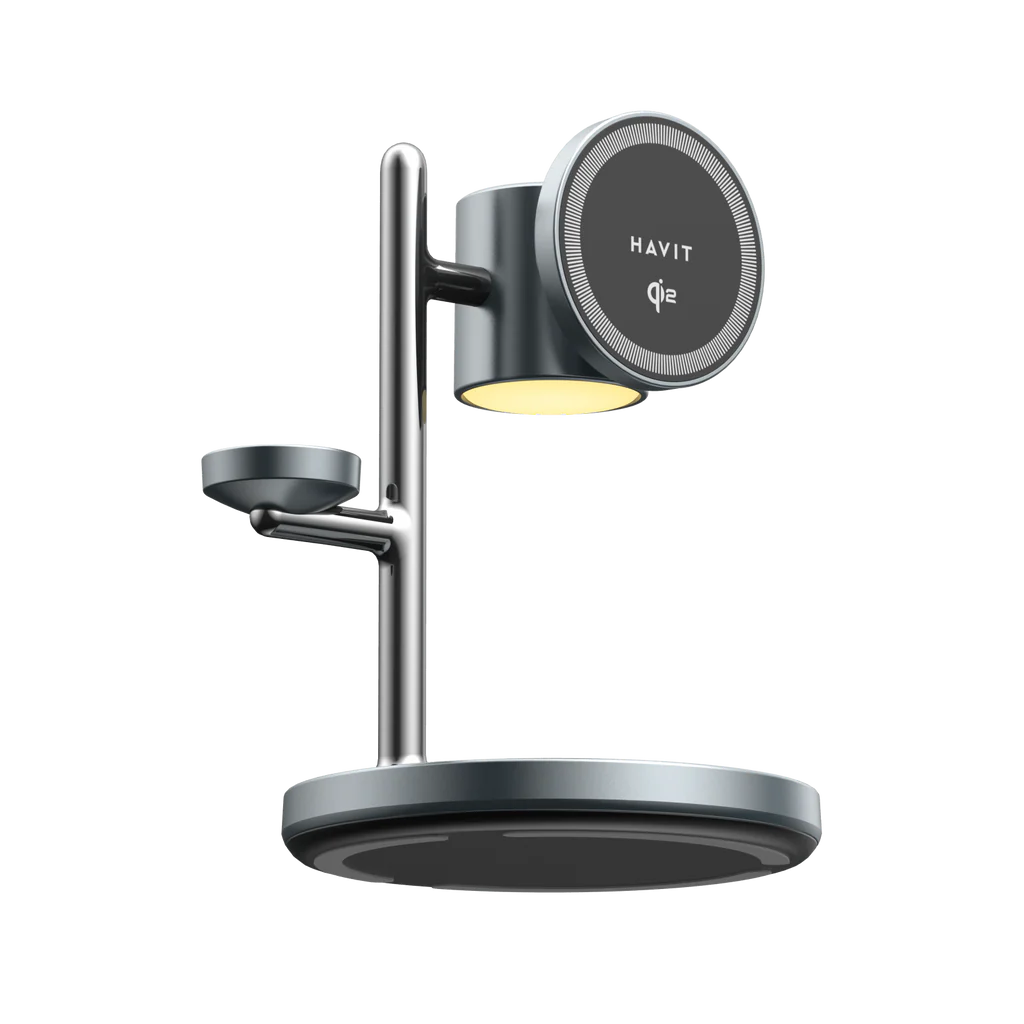 Carregador Sem Fio 3 em 1 HAVIT com Qi2 e Luz W3113