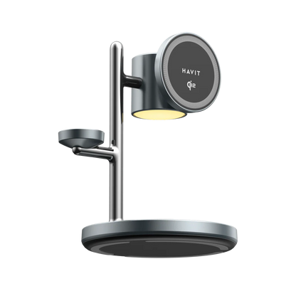 Carregador Sem Fio 3 em 1 HAVIT com Qi2 e Luz W3113