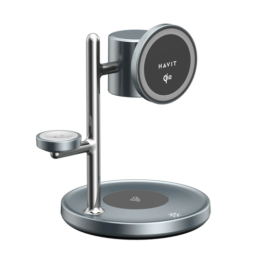 Carregador Sem Fio 3 em 1 HAVIT com Qi2 e Luz W3113