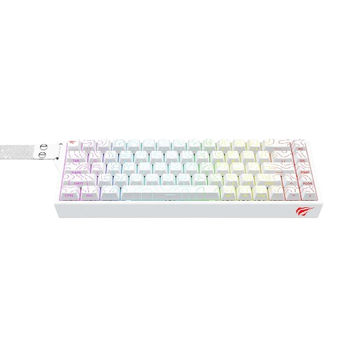 Teclado Gamer Mecânico Transparente TKL HAVIT Gamenote KB922L RGB (82 Teclas)