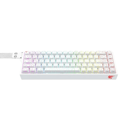Teclado Gamer Mecânico Transparente TKL HAVIT Gamenote KB922L RGB (82 Teclas)