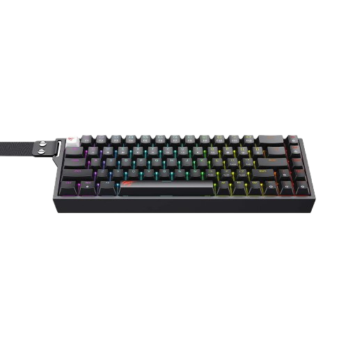 Teclado Gamer Mecânico Transparente TKL HAVIT Gamenote KB922L RGB (82 Teclas)