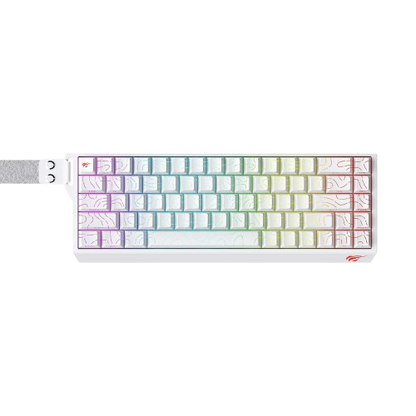 Teclado Gamer Mecânico Transparente TKL HAVIT Gamenote KB922L RGB (82 Teclas)