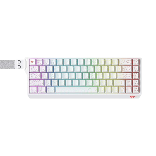 Teclado Gamer Mecânico Transparente TKL HAVIT Gamenote KB922L RGB (82 Teclas)
