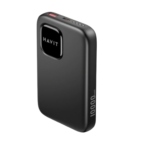 Power Bank Rápido HAVIT PB31 10000mAh   Carregador Portátil Ultra-Rápido PD 25W + 22.5W com Ecrã LED